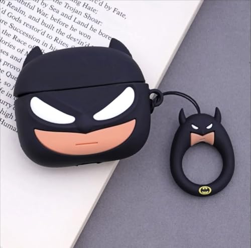 Image of FLORICAN 3D Case for Apple Airpods 4 (2024) Cute Design Suitable ONLY for AirPods 4 / AirPods 4 ANC with Shockproof Full Protection (White Cat) (Black Bat)