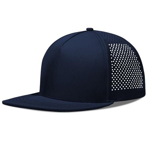 Image of M /L /XL /XXL Oversize Flat Bill Baseball Cap for Men Women Quick Dry Snapback Hats Summer Mesh 5 Panel Cap