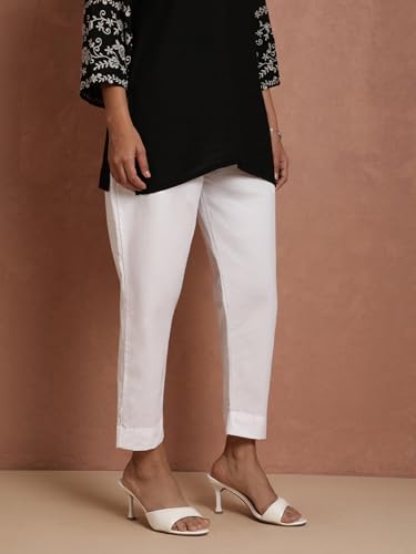 Image of TWIN BIRDS Kurti Pant for Women | 100% Woven Cotton Trousers | Comfortable Straight Fit | Functional Pocket | Daily Ethnic & Casual Wear