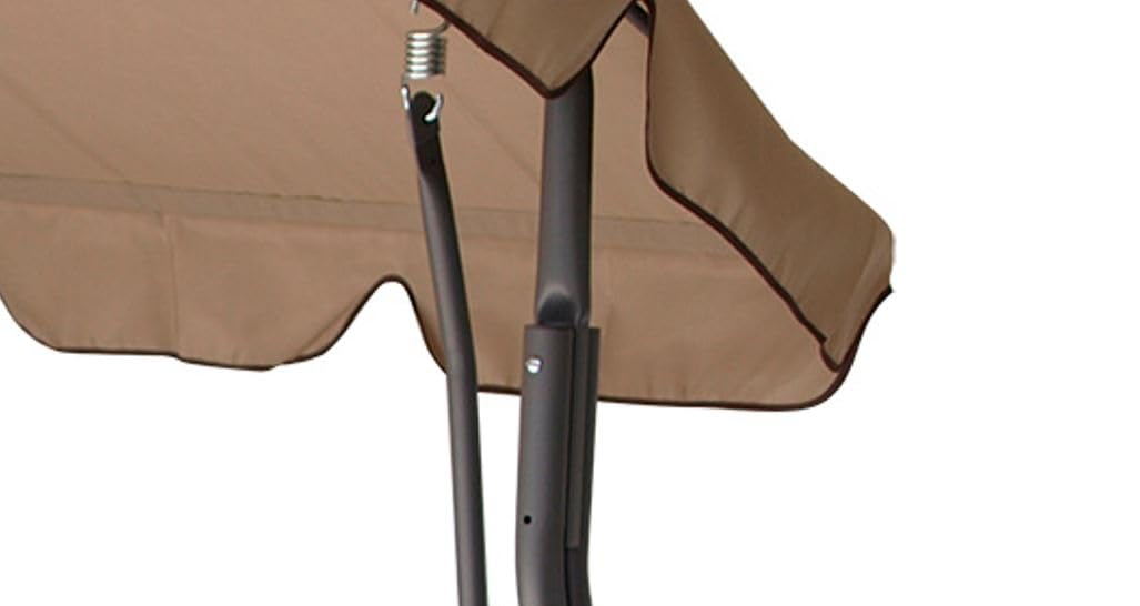 DEGAMO Dachplane Ersatz Dach für Hollywoodschaukel Florida 170x110cm, cremefarben mit Kedern, Outdoor
