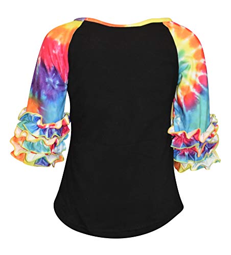 Unique Baby Girls Hippie Halloween Pumpkin Tie Dye Raglan Ruffled T Shirt4