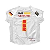 Littlearth Big Pet Stretch Jersey - Officially Licensed FIFA World Cup 2026, Team: Germany, Size: Big (Back:24"-38";Chest Girth:32"-38";Neck:18";Wt:60-200lbs)