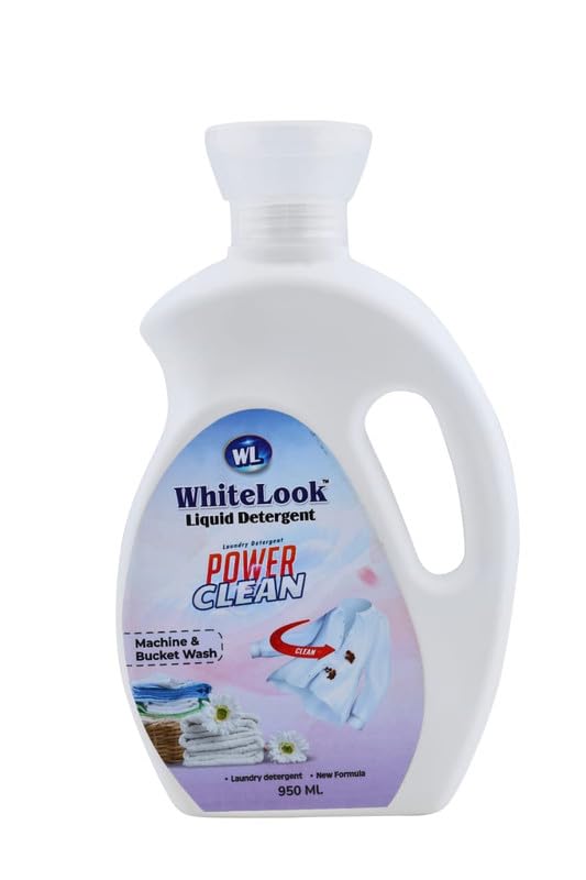 Power Clean Liquid Detergent | Laundry Detergent for Machine & Bucket Wash | Removes Tough Stains | Gentle on Clothes | New Formula | 950 ml