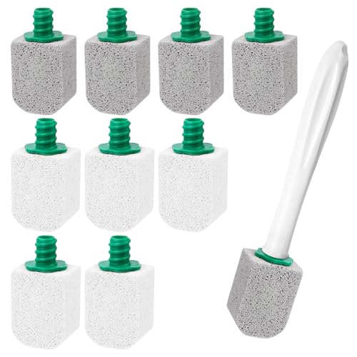 Vaskula 10 Piezas Bloque para Limpieza de WC Limpiador de Inodoros Limpieza Piedra Pomez con Mango Colgante Limpios Piedra Pómez Uso Doméstico para Limpiador Baños Cocinas Fregaderos Lavabos