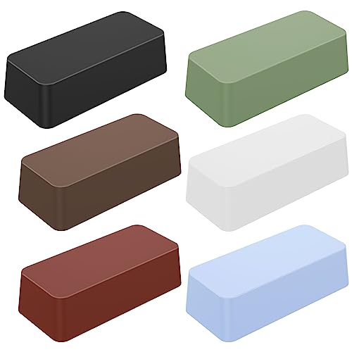 Image of Foribyw 6Pcs Polishing Compound Kit, Wax, Blue, Red, White, Green, Brown, Black, Fine & Coarse, Wood, Plastic, Metal, Jewelry, DIY Craft Projects