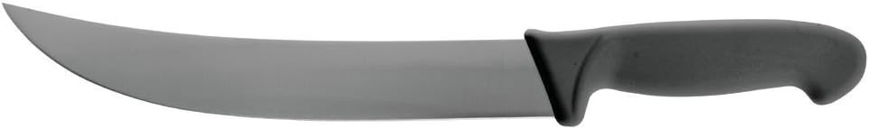 HUBERT Curved Cimeter Knife Stainless Steel with Black Polypropylene Handle - 10" L Blade