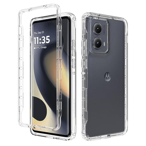 Coque Moto Edge 2024 5G haut de gamme en cristal transparent fin