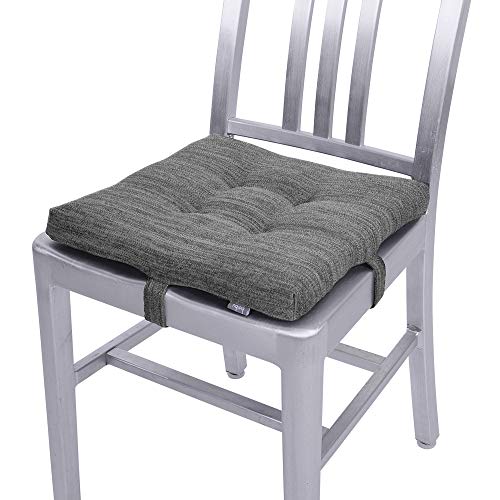 baibuÂ 16Â inÂ SquareÂ ChairÂ Cushion,Â NonÂ SlipÂ ChairÂ PadsÂ withÂ TiesÂ forÂ MetalÂ FoldingÂ Chair/DiningÂ Chairs-Â OneÂ PadÂ OnlyÂ (Gray,Â 16"Â (40CM))