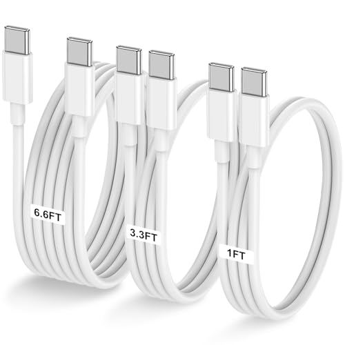 Image of 3-Pack [1FT+3.3FT+6.6FT] 60W USB C to USB C Cable, Type C Fast Charging Cable for iPhone Air 17 16e 16 15 Pro Plus Pro Max，for Galaxy S25 /S24, for iPad Pro /Air /mini, for MacBook Pro /Air and More