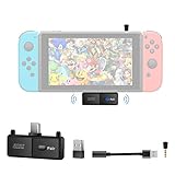 【Plug and Play】Kein Treiber erforderlich! kompakt und leicht für den mobilen Gebrauch, schnelle Paarung und automatische Neukoppelung mit dem zuletzt gekoppelten Gerät. Stellen Sie einfach Ihre Bluetooth Kopfhörer/-Lautsprecher usw. auf den Bluetooth-Verbindungsstatus und schließen Sie diesen Bluetooth Transmitter an den Switch Typ-C Anschluss an. 10 Meter barrierefreie Übertragung ohne Verlust durch fortschrittliche Keramikantenne.