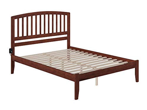 Atlantic Furniture AR8851004 Richmond Platform Bed with Open Foot Board, King, Antique Walnut