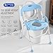 4-in-1 Folding Bedside Commode, Heavy Duty Commode Chair with Arm and Back Adjustable Padded Potty Chair for Seniors, Pregnant Women Support Up to 400lb A