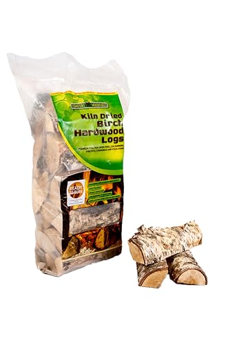 Comfort Woodfuels Premium Kiln Dried Birch Logs – High Heat, Low Spark, Eco-Friendly Fuel for Fires and Ovens – 22L Carry Pack, Brown