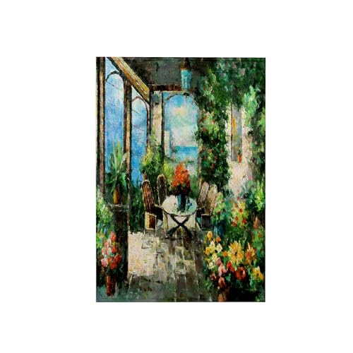 3dRose 15x22 Hand Towel - Picture of an Italian Villa Painting Decorative