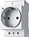 Produktbild Finder Schuko - Steckdose mit LED für Tragschiene 16 A, 250 V AC, 1 Stück, 07.99.00 (2X Schuko - Steckdose mit LED)
