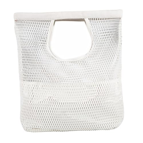 Sosoport 1Pc Capacity Mesh Beach Tote Bag Portable Shopping Pouch for Summer Activities Stylish and Design for Travel Shopping and Outdoor Use