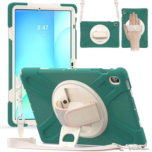 Coque Samsung Galaxy Tab S10 FE Plus antichoc 3 en 1 avec support rotatif 360 vertical