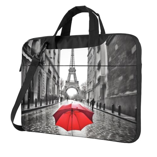 Sac portable Paris Street Rouge avec bandoulière sacoche ordinateur homme femme
