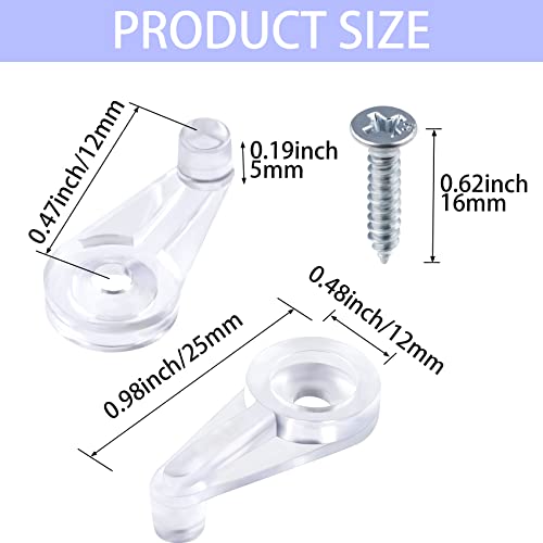 Oiiki 100Pack Glass Retainer Clips Kit, Transparent Glass Cabinet Clips With Screws, Door Panel Clips Repairing Replacements Window Dressing Hardware Fixing Glass For Mirror Door Cabinet Shelf #TOP1