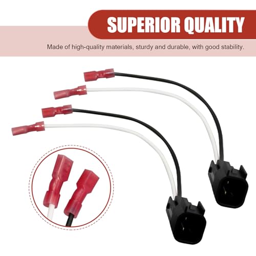 pinflaw 4 PCS Car Speaker Wiring Harness Plug Connector, 72-5600 Waterproof Shell Heat-Resistant Copper Core Plug Play Adapter Harness, Replacement Accessories, for Ford Focus Chevrolet Mazda (Black) - Thumbnail 6