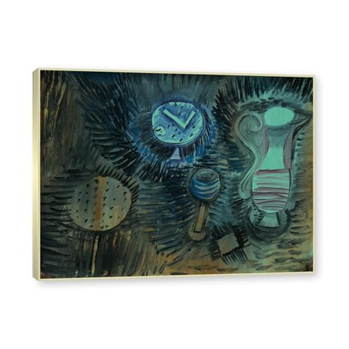 Tableau abstrait Paul Klee en impression sur toile pour créer un coin lecture chaleureux