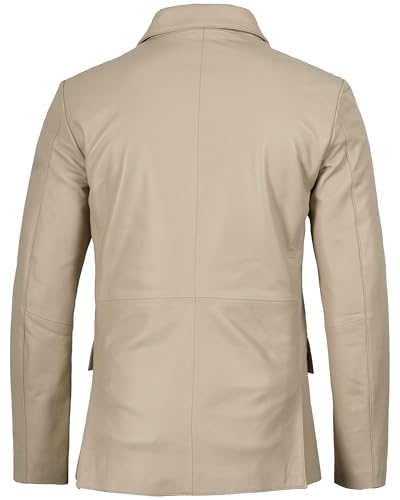 Image of Decrum Lambskin Leather Blazer for Men - Genuine Leather Sport Coat for Formal & Business Casual