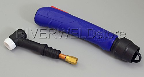 Miniatura 4 de Riverweld Wp-17 F Sr-17 F Cuerpo Cabeza Lámpara Antorcha Tig Soldadura Flexible 150 Amp Con Refrigeración Por Aire, Estilo Euro