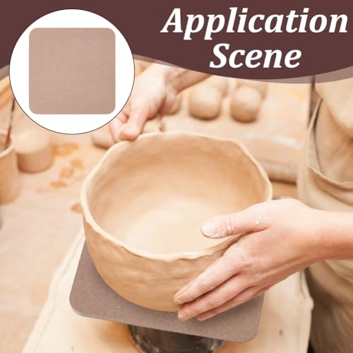 UNICRAFTALE 4Pcs Square Pottery Wheel Bat Ceramic Drying Slab 25cm Ceramic Clay Throwing Bats Pottery Bats for Pottery Wheel Portable Clay Wedging Board with Built for Clay Crafts Arts by UNICRAFTALE - Image 5