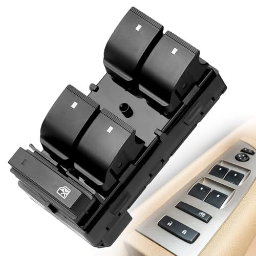 Master Window Switch Fits Silverado & Sierra 1500 2500HD 3500HD - Driver Side, Compatible with 07-13 Chevy Silverado Traverse HHR, GMC Sierra Yukon, Power Control - Replaces# 20945129, 25789692