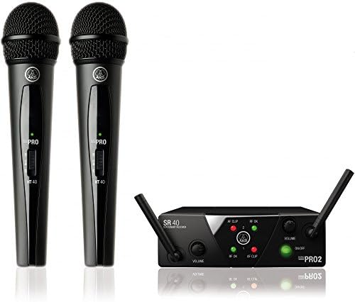 AKG WMS40 Mini Dual Vocal Wireless System - Dual Microphone, ISM/CH70