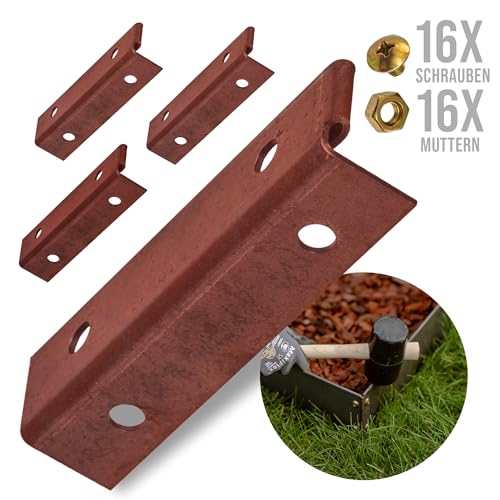 GREEN Spark Cortenstahl Rasenkanten Winkel passend für GREEN Spark Rasenkante Cortenstahl 10 / 15m