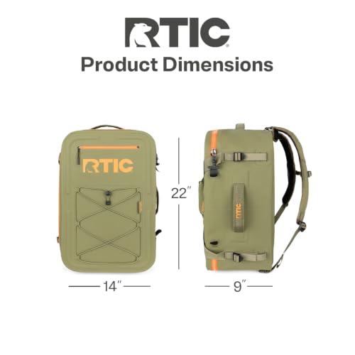 RTIC Ultra Dry Duffle Pack Impermeable 60 L, Verde Oliva y Naranja miniatura 4