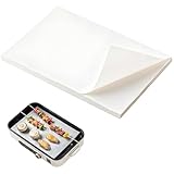 wilcractk 50 Piezas Papel de Pergamino para Freidora de Aire 20 x 15 cm, Papel Sulfurizado Antiadherente para de Cera y Aceite, Resistente al Calor hasta 250°C, para Envoltura de Hamburguesas y Pizzas