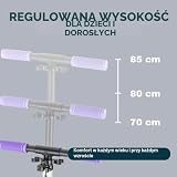 Bergen hulajnoga Sonic - składana, aluminium, koła PU 145 mm, amortyzator, hamulec tylny, 3-stopniowa regulacja wysokości, od 5 lat, lekka, Dodatkowa naklejka na podest