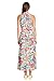 Maggy London Women's Halter Neck Maxi Dress, Ivory/Pink Coral, 8