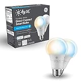 C by GE Tunable White Direct Connect Light Bulbs (2 A19 Smart LED Bulbs), 60W Replacement, Bluetooth/Wi-Fi Enabled, Alexa + Google Home Compatible Without Hub, 2-Pack (Packaging May Vary)