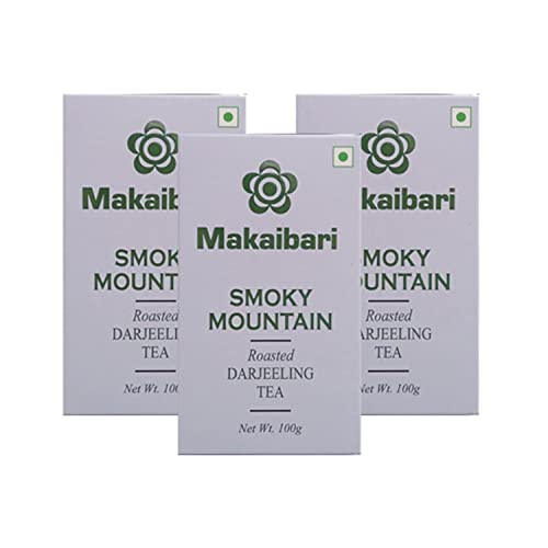 Image of Makaibari Smoky Mountain Roasted Darjeeling Loose-Leaf Black Tea, 100 Grams Whole Leaf (Pack of 3)