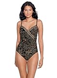 Miraclesuit Traje de baño de una pieza para mujer Petal Pusher Gali Underwire Tummy Control, Negro/Multi, 8