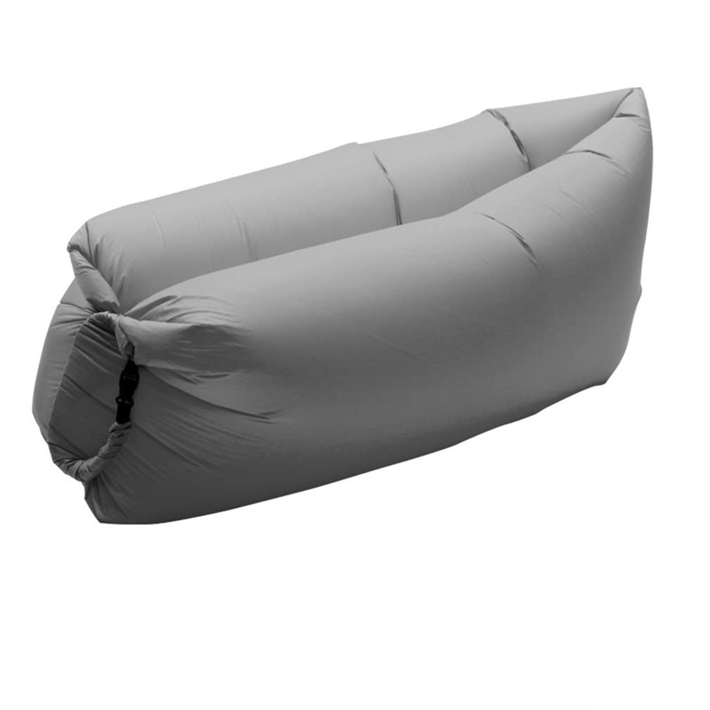 TURIM Nadmuchiwana sofa z przenośnym pakietem, na kemping, plażę, do parku, na plażę, kolor szary
