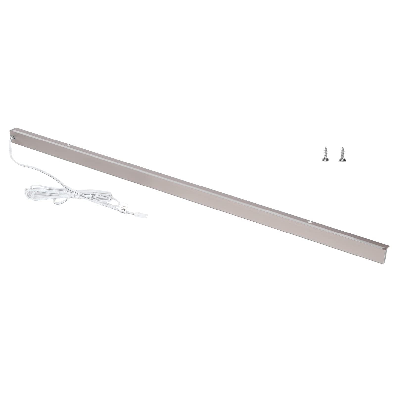 Haofy Luz LED Debajo del Gabinete de Titanio Dorado, Barra de Luz de Doble Cara de 60 Cm, Resistencia a los Rayos UV, Segura, DC12V para Vitrinas, Salas de Exposiciones