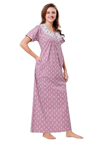 Image of Soulemo Women's Pure Cotton Floor Length Nighty 1682