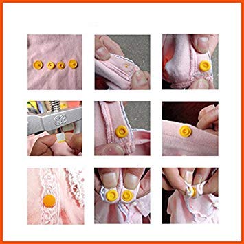 150 Sets Snap Kits, T5 10 Color Snap Fastener Kit Plastic Resin, Buttons Fastener Set For Clothing Diapers Bibs Rain Coat Crafting #TOP4