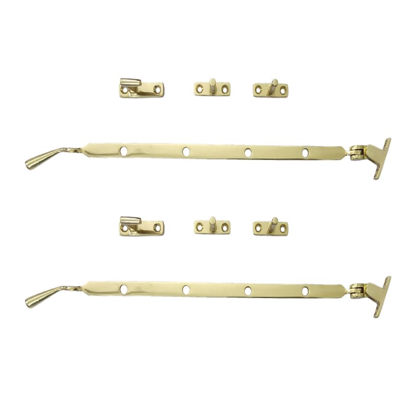 Adonai Hardware 13' 'Jerahmeel Solid Brass Heavy Duty Window Latch Lock Casement Stay, Easy to...