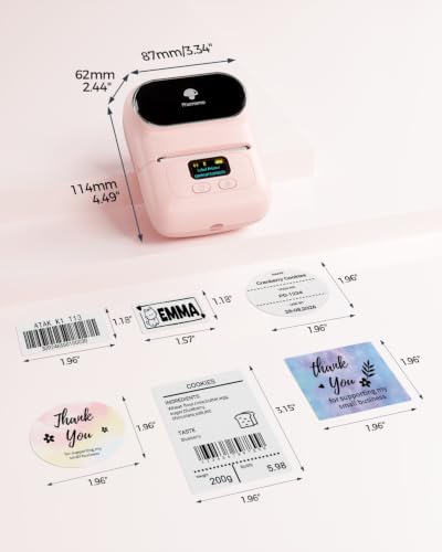 Image of Phomemo M110 Label Maker Machine with 3 Tapes and Bag, 2 Inch Label Printer