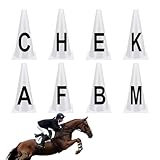 Dressurbriefkegel – 4 Stück/8 Stück tragbare Sport-Dressurmarker, Trainingskegel-Ausrüstungs-Set, Reitaréna für Reiten, Praxis, drinnen, draußen, Reitsportler