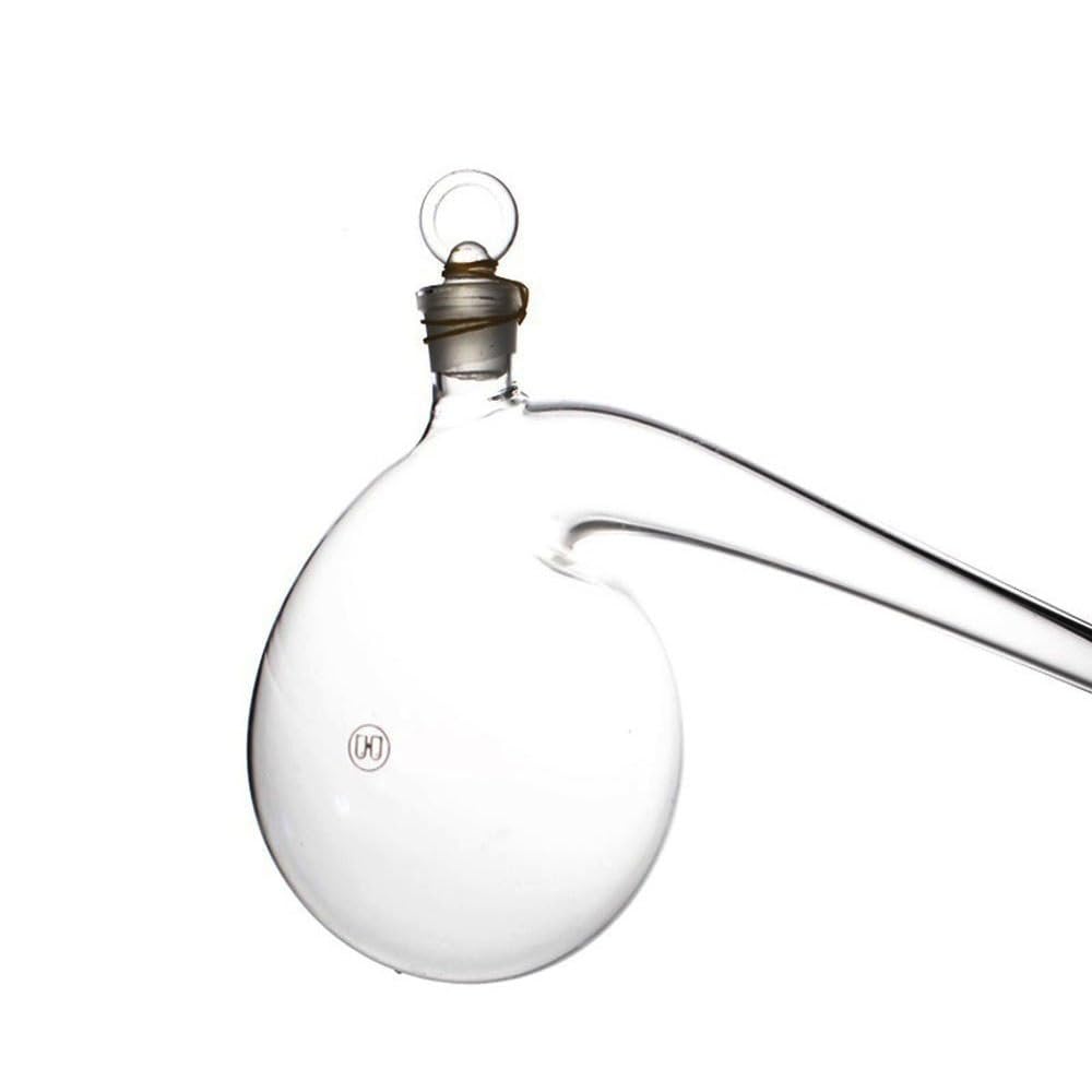 Flacon De Distillation, Cornue De 125 ML avec Bouchon en Verre Borosilicaté 3.3, Flacon De Distillation, Laboratoire De Chimie, Transparent