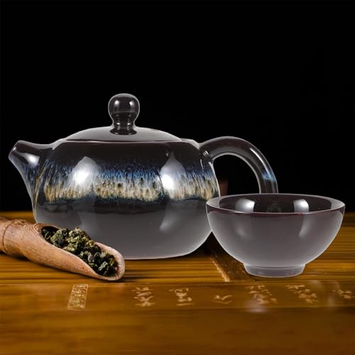 Service à thé céramique pour cadeau, kit de théière artisanale - 8