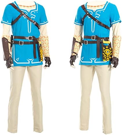 Twilight Princess Dress Cosplay Costume Legend Link Prestige Wild Mens Outfits Halloween Carnival Suit (3X-Large, Link C)