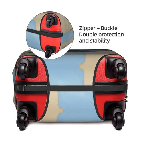 Housse de valise extensible Nicaragua blanche imprimé haute qualité - 4
