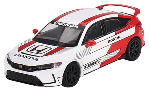 MINI GT 1/64 Honda Civic Type R 2023#2 Pace Car Blanco (mango izquierdo) Producto terminado